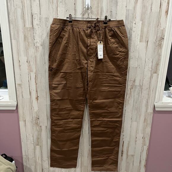 New Prana Double Peak E Waist Pants Shire Brown Mens XXL 34” Inseam - Picture 1 of 7